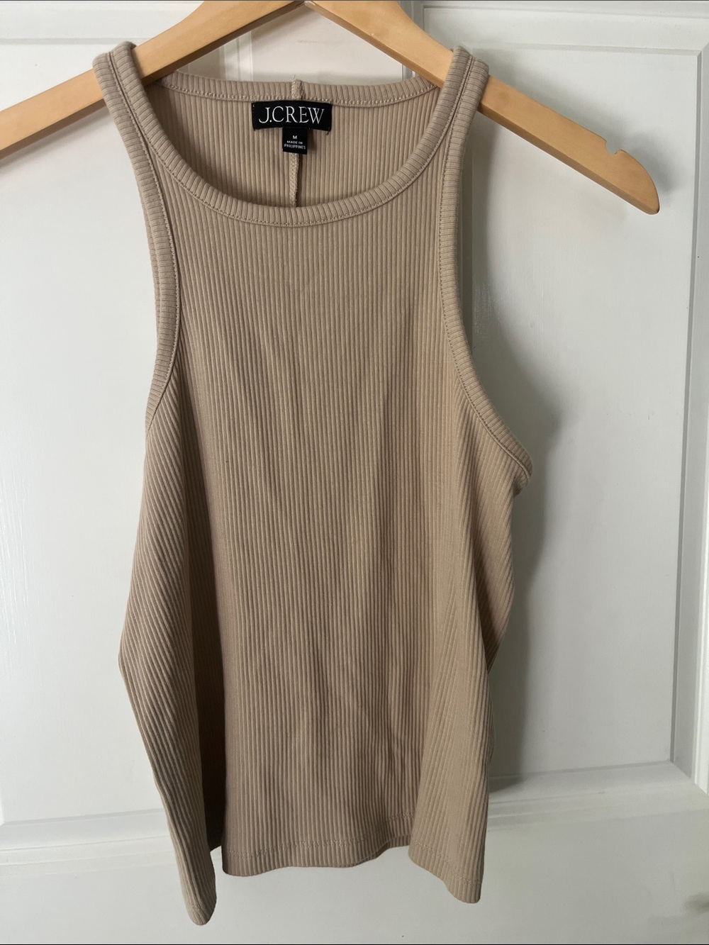 J. Crew Favorite Ribbed Tan Tank Size Medium